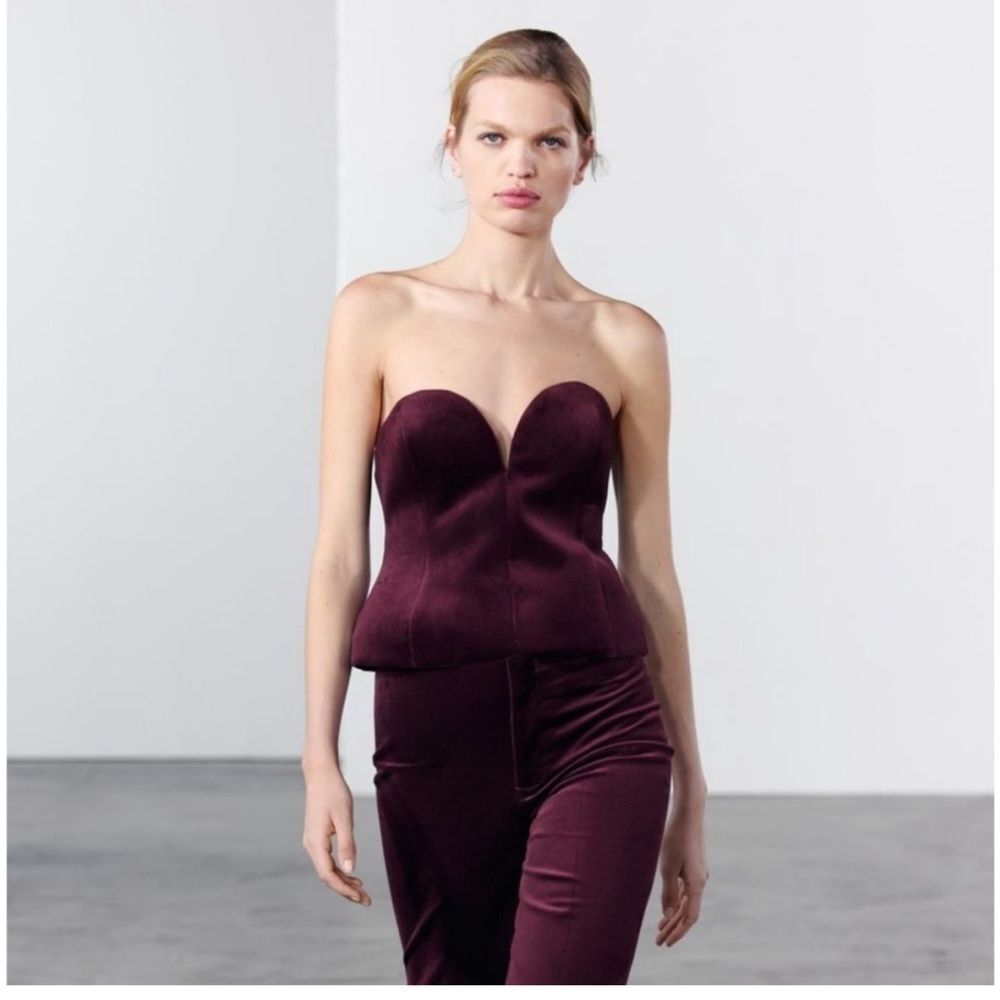 ZW COLLECTION VELVET CORSET